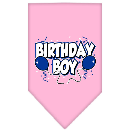 Birthday Boy Screen Print Bandana Light Pink Small